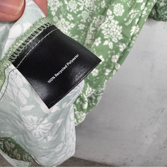 Summersalt Cinched Waist Caftan Dress Vintage Floral Ivy Print Silky New NWT XL - Picture 6 of 15